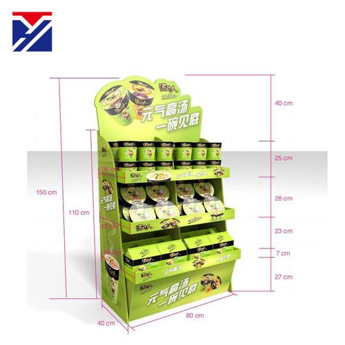 瓦愣纸货架定制超市多层方便面展示架食品饮料陈列架厂家直销pdq
